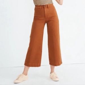 Madewell wide legged rust colored pants